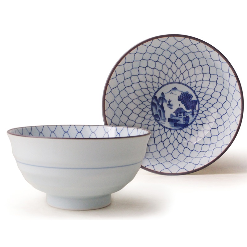 [豐名日本餐具] 5.5多用井 網山水 / H85-55TYB, , large