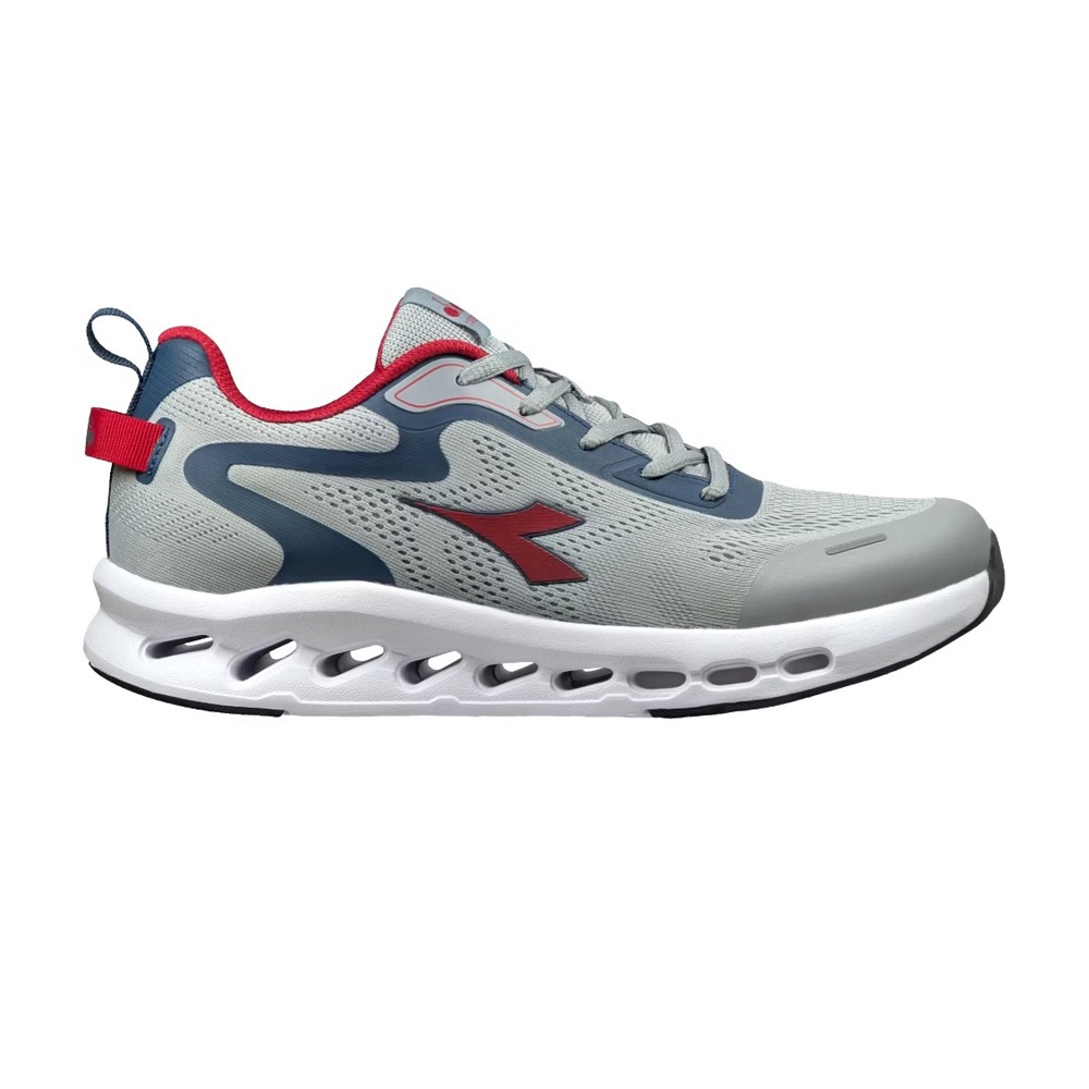 DIADORA迪亞多那 天步II時尚運動鞋 男運動鞋 男鞋 寬楦 高腳背 透氣 散熱 吸震 回彈 耐磨 止滑 灰紅 白黑, , large