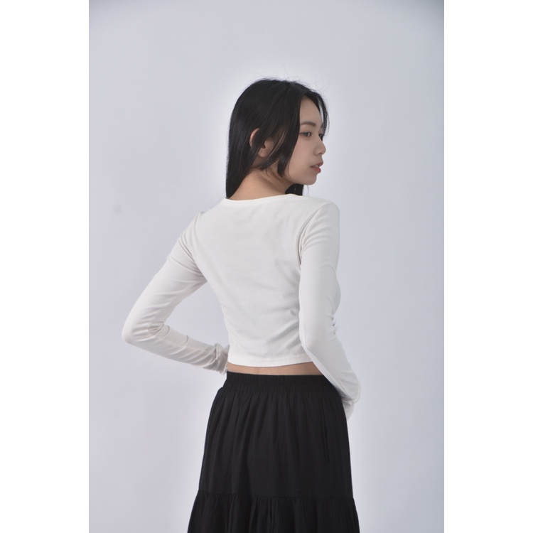 (S) 【安于晴Charlene私服】vptianch質感假兩件白色長袖上衣二手衣, , large