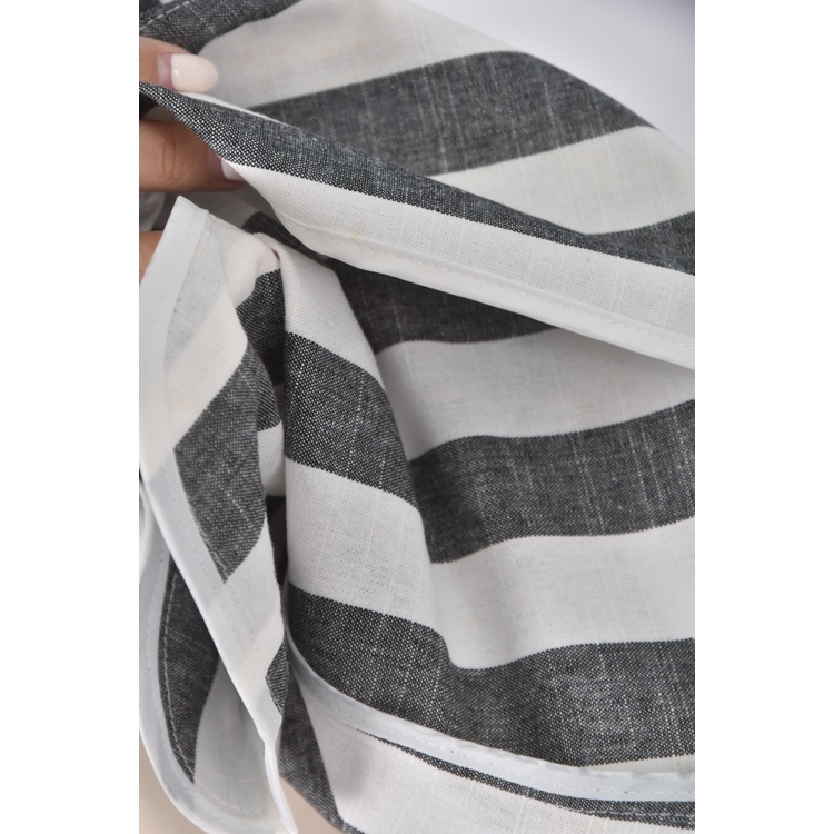 (S) easy zone質感亞麻棉質條紋灰色外套二手衣, , large