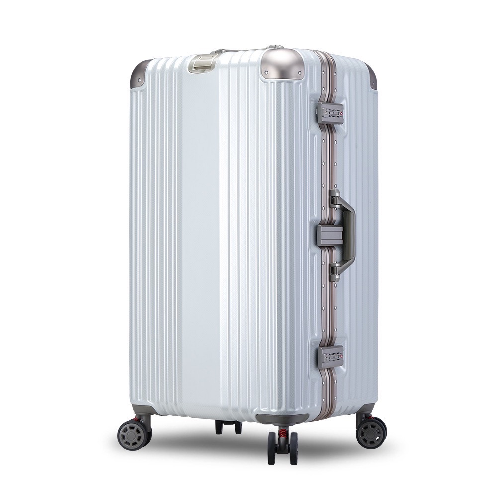 ~雪黛屋~LETTi 29寸旅行胖箱3:7防盜鋁框開口PC雙海關鎖硬殼箱360度旋轉耐摔撞鋁合金拉桿#1709, , large
