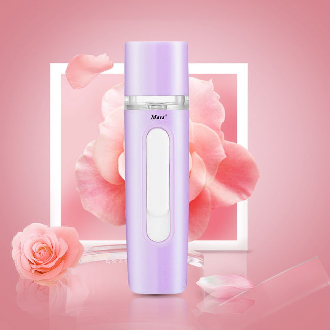 AN09 Dreamy Violet Mars Nano Moisturizing Facial Mist Sprayer (with 2 Bonus Gifts), 紫, large