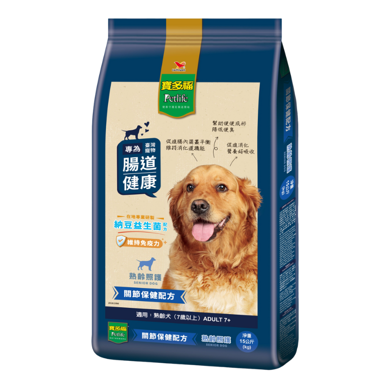 寶多福健康犬餐熟齡犬專用配方袋15Kg, , large