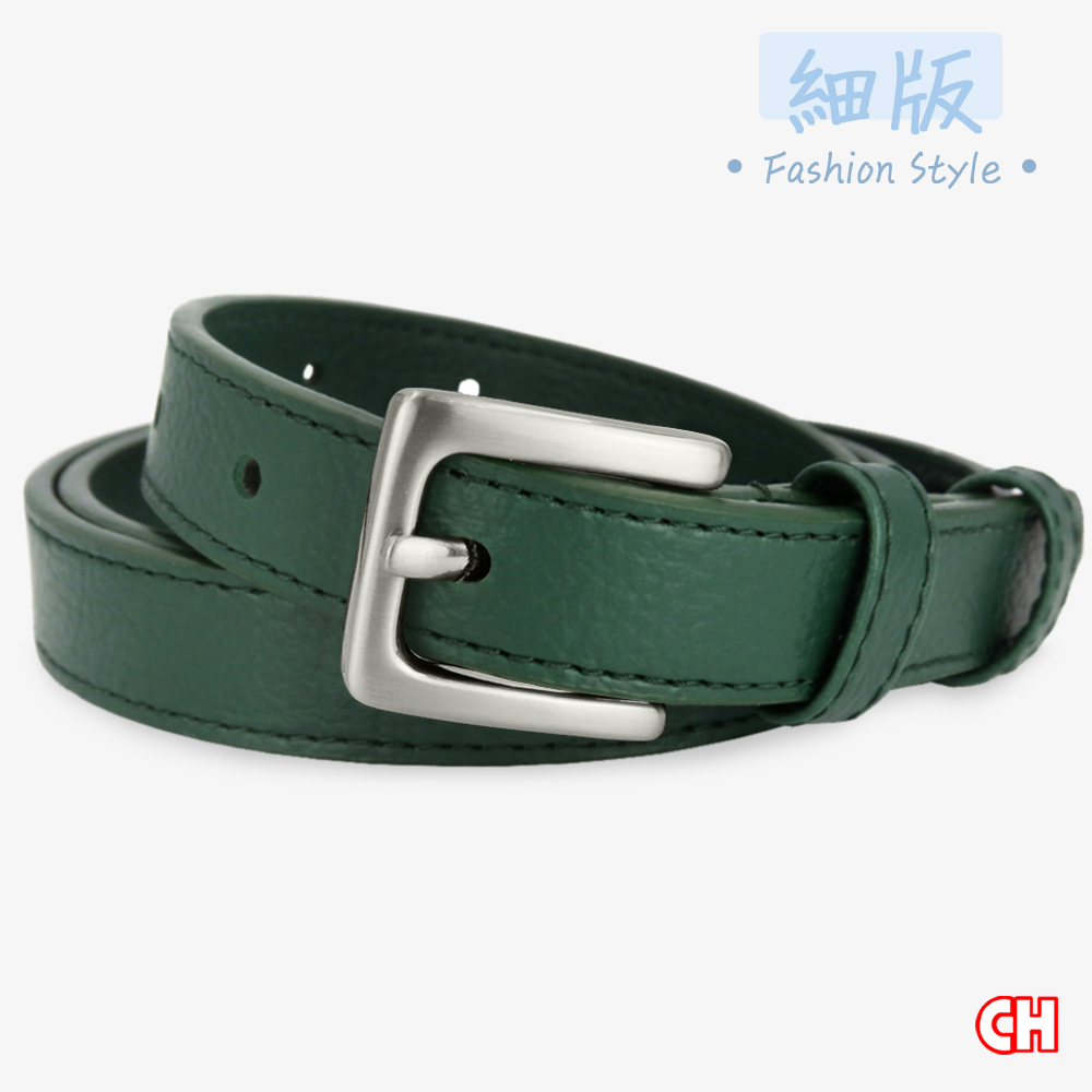 【CH-BELT 銓丞皮帶】時尚細版造型 百搭流行女生皮帶腰帶(綠), , large