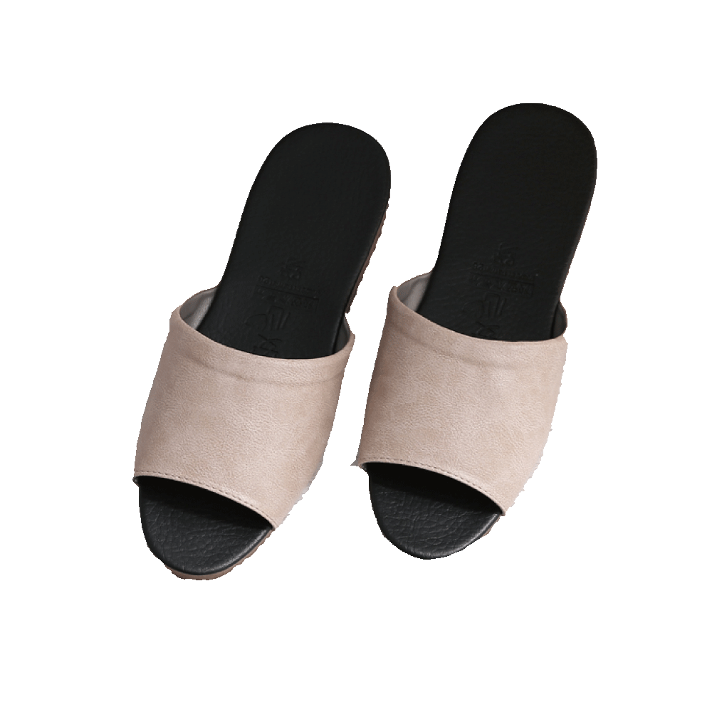 經典室內皮拖鞋-米26~28