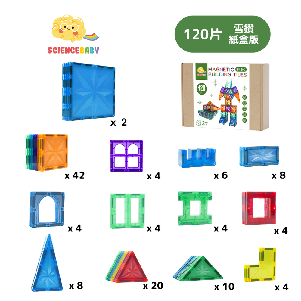 【啾愛你】ScienceBaby雪鑽紙盒版120片, , large