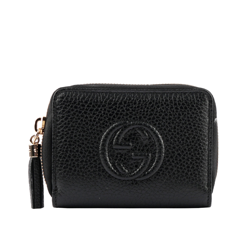 GUCCI SOHO系列ㄇ形拉鍊零錢/卡包/黑色, , large