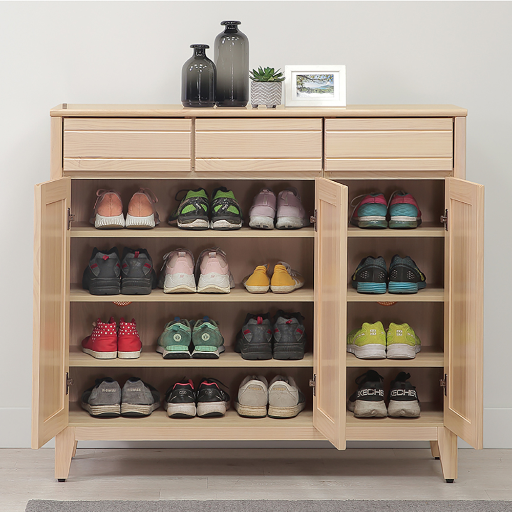 【Hampton 漢汀堡】利特多實木4尺鞋櫃, , large