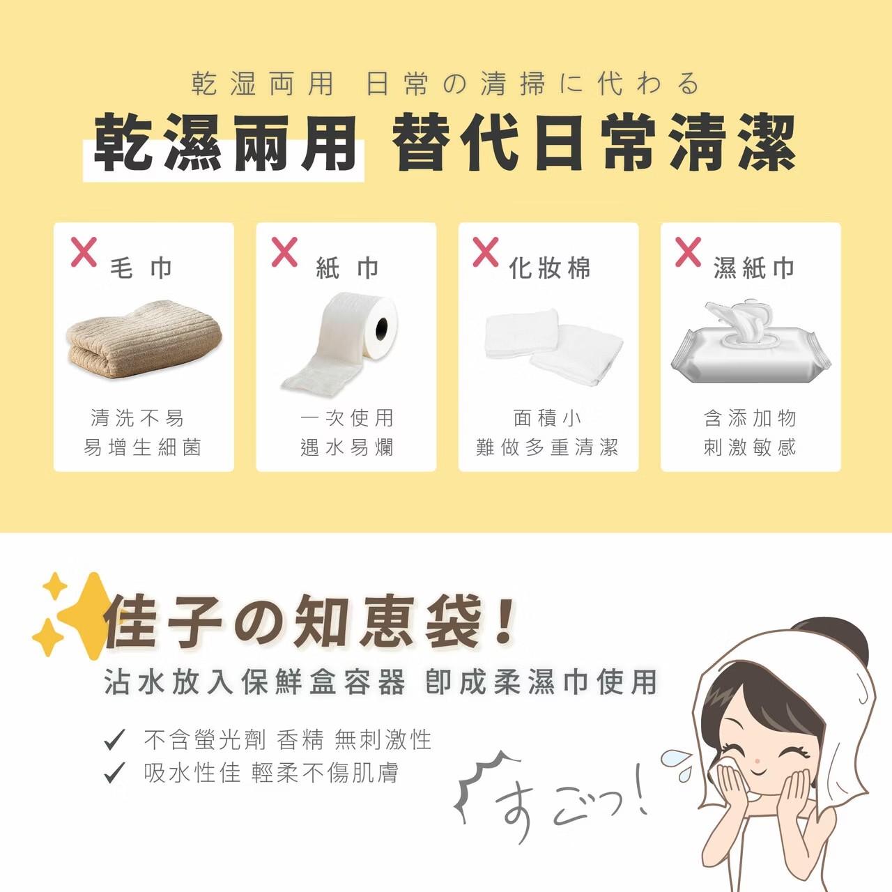 【佳格國際】潔顏佳子蜂巢升級.柔韌加倍抽取巾｜45折399免運加贈/隨行包/, , large