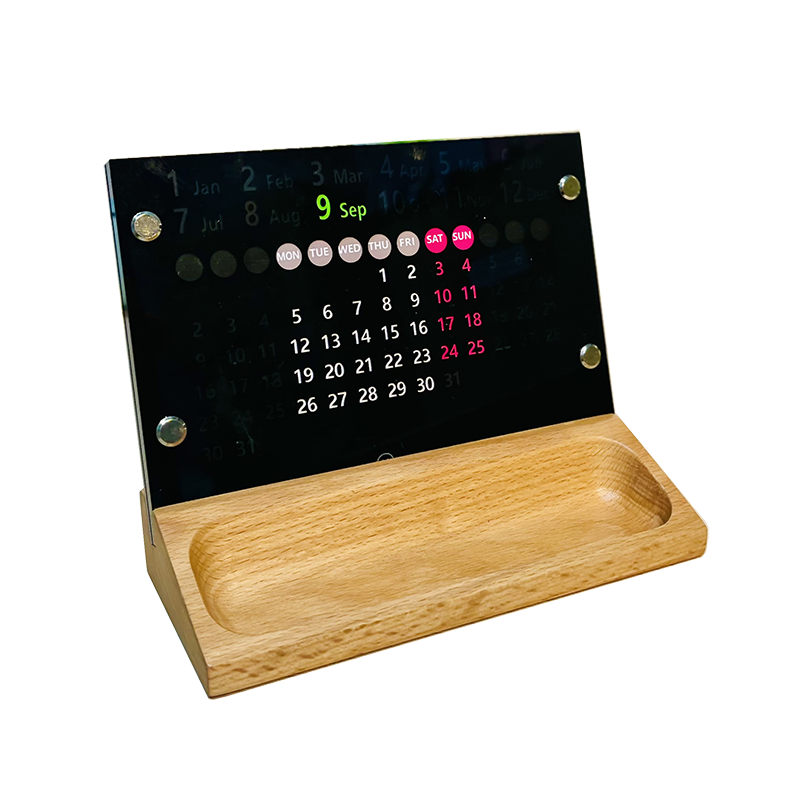 O'day Perpetual Calendar(Wooden Storage)-Black,Monday Start, , large