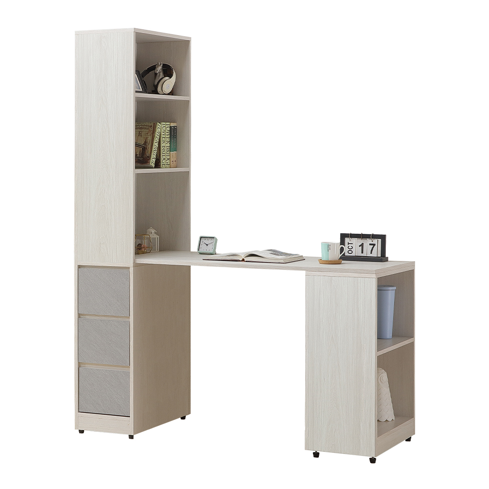 【唯熙傢俱】斯月橡木白側桌櫃