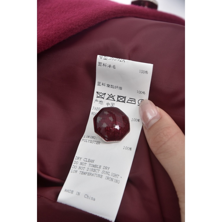 (M) 伊蕾iley酒紅色外套二手衣, , large