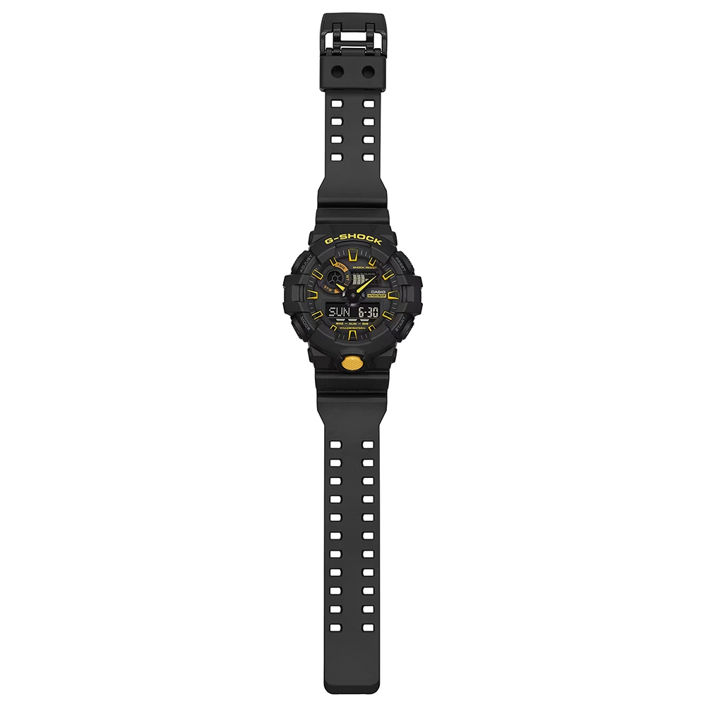 CASIO 卡西歐 G-SHOCK 黑黃配色系列 雙顯手錶 GA-700CY-1A, , large