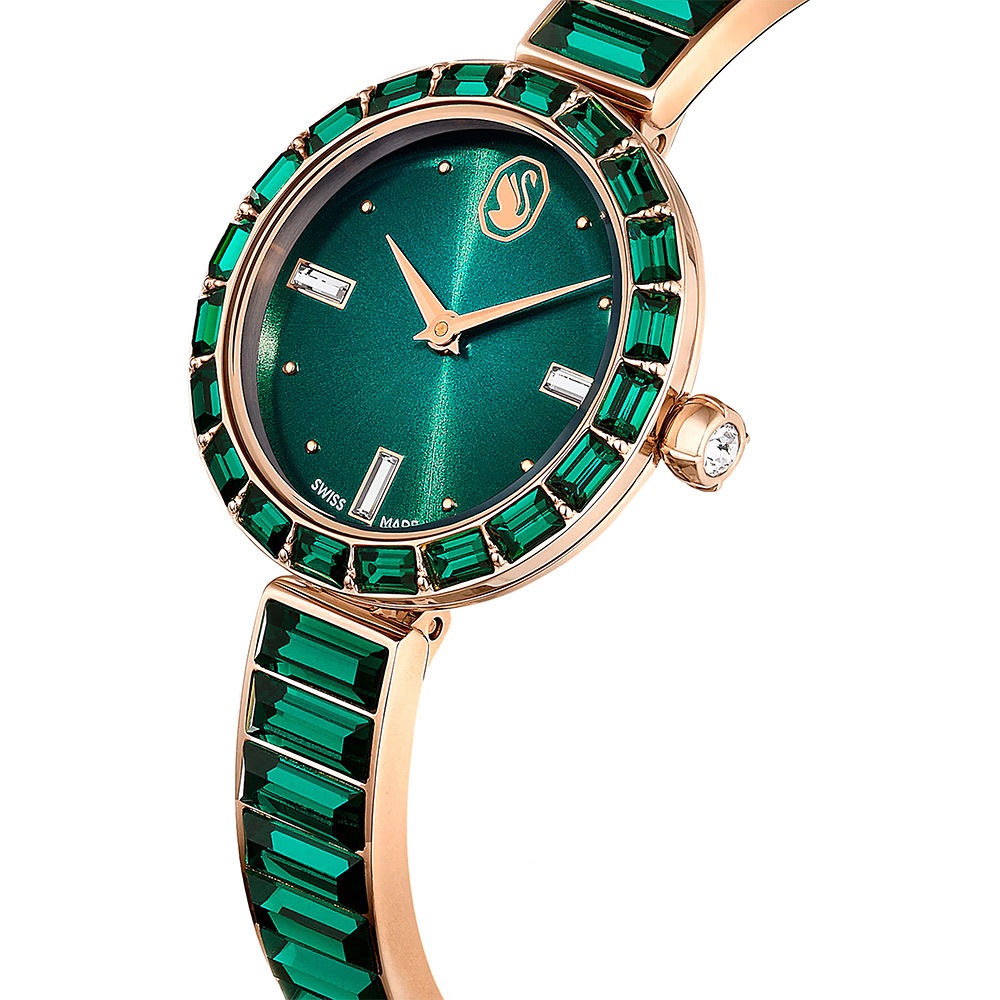 SWAROVSKI 施華洛世奇 Matrix Bangle 方形切割水晶手鐲式手錶 女錶 送禮-25mm 5690808, , large