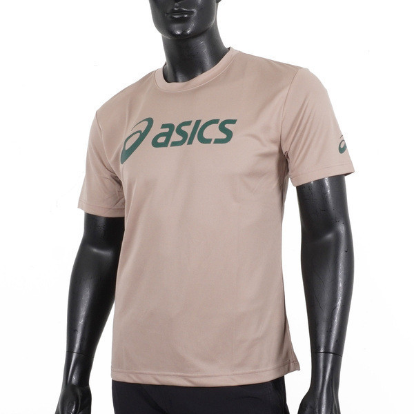 Asics 男女 短袖 T恤 運動 透氣 吸濕 快乾 抗UV 台灣製 延續 卡其 [2033B666-201], , large