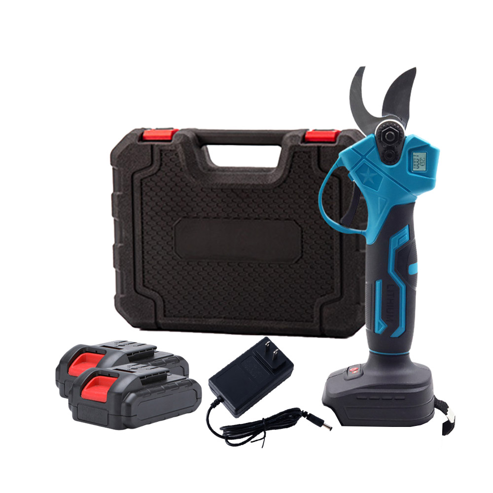 無刷鋰電修枝剪5節2電1充(塑盒電顯版), , large