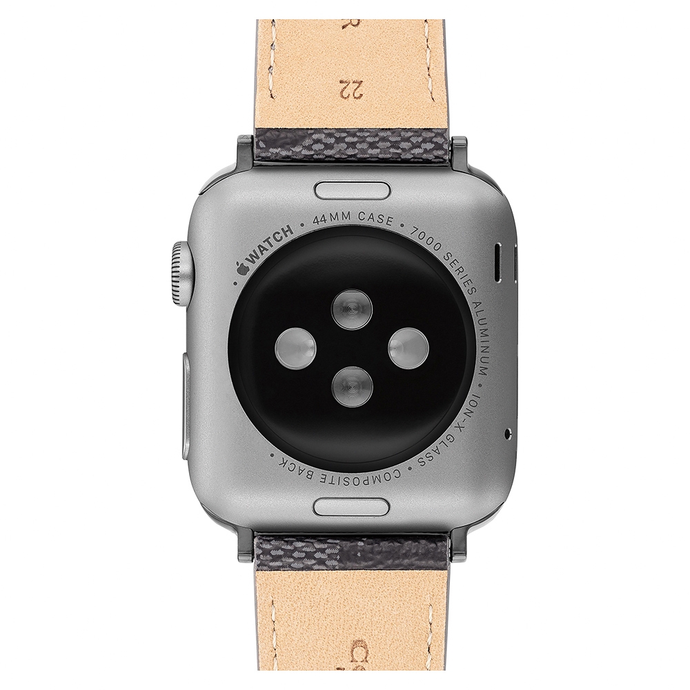 COACH Apple Watch 錶帶 42/44/45mm 適用 皮錶帶 - 鐵灰色 (不含手錶), , large