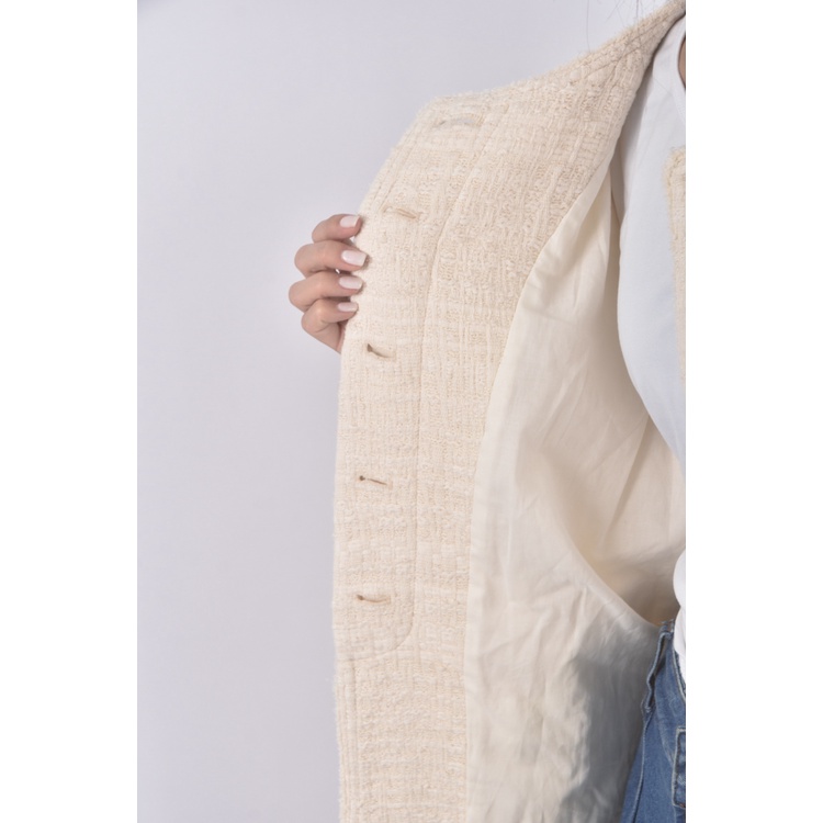 (XL) gerard darel長版厚磅白色外套二手衣, , large