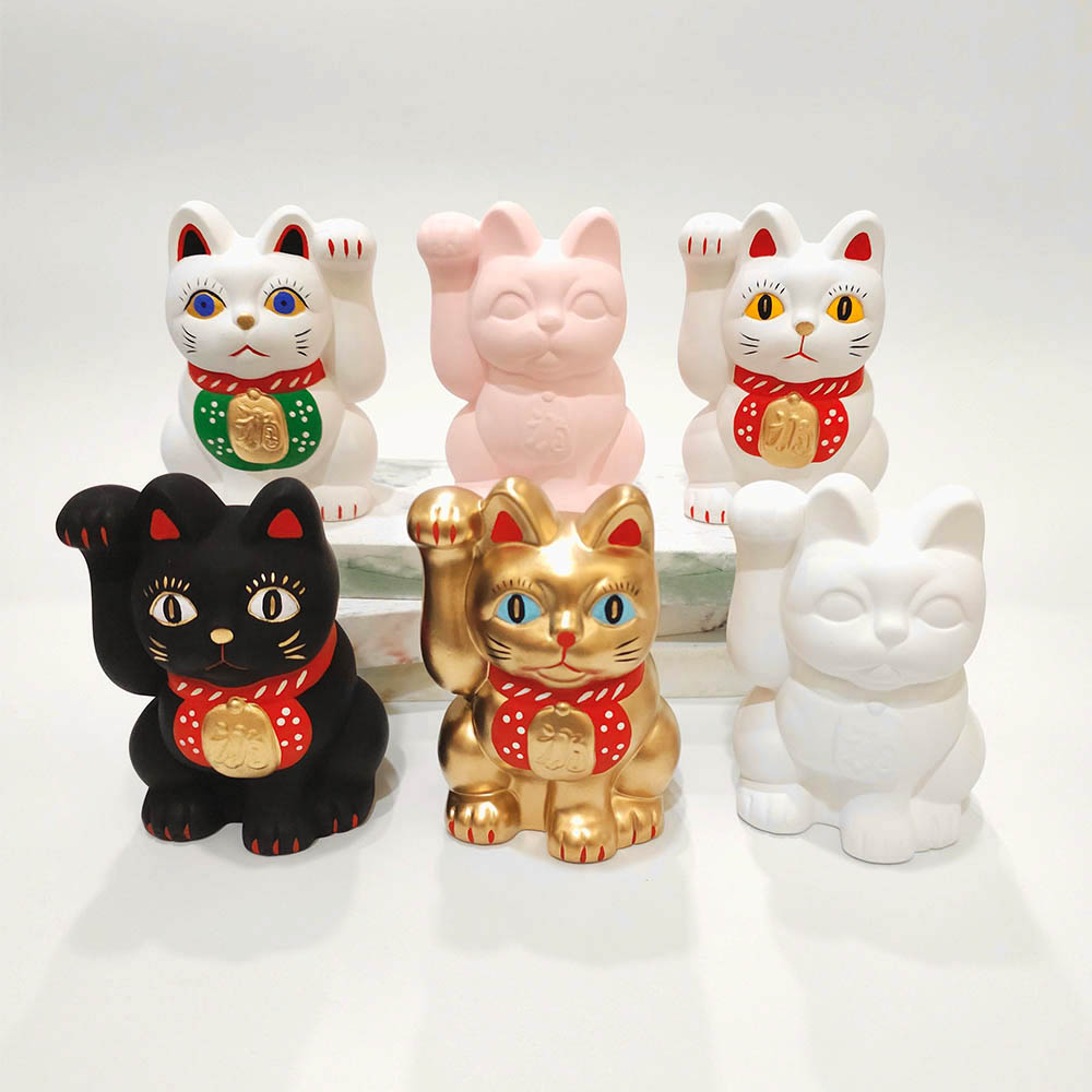 maneki-neko-Patterned White, , large