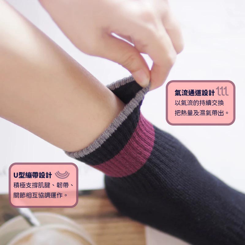 [Kaimei Cotton] 7-Pair Set MIT Made in Taiwan Pure Cotton 1/2 Towel Bottom Sports Socks Urban Black Two-Color Edges, , large