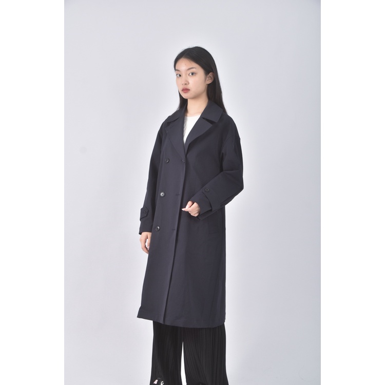 (L) muji質感風衣黑色外套二手衣, , large
