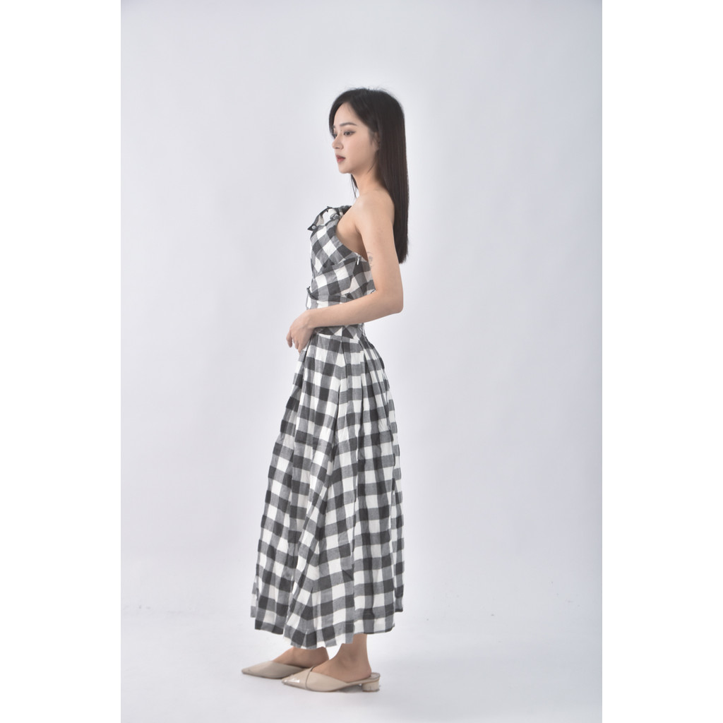 (S) 宥緹掛脖無袖黑色洋裝二手衣, , large