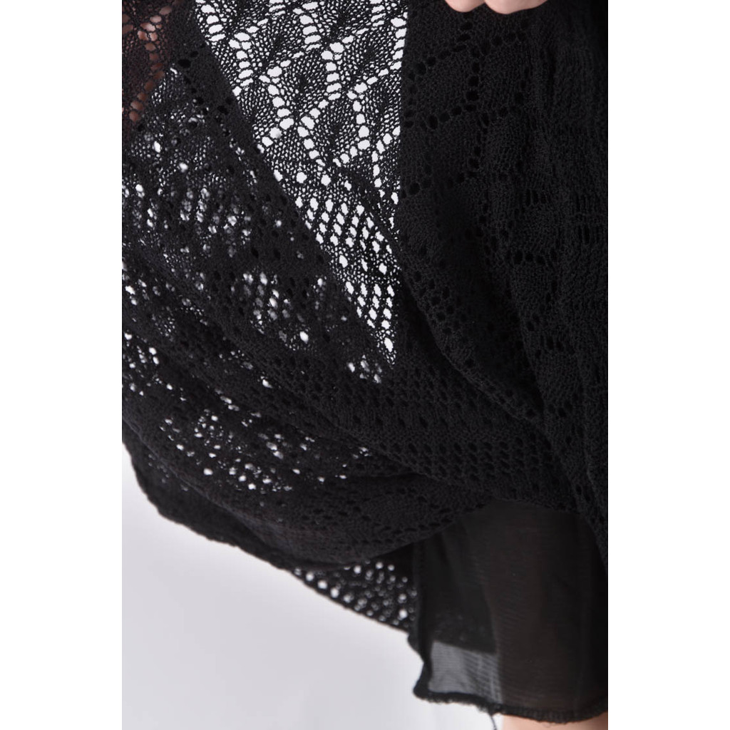 (S) 透紗黑色長裙二手衣, , large