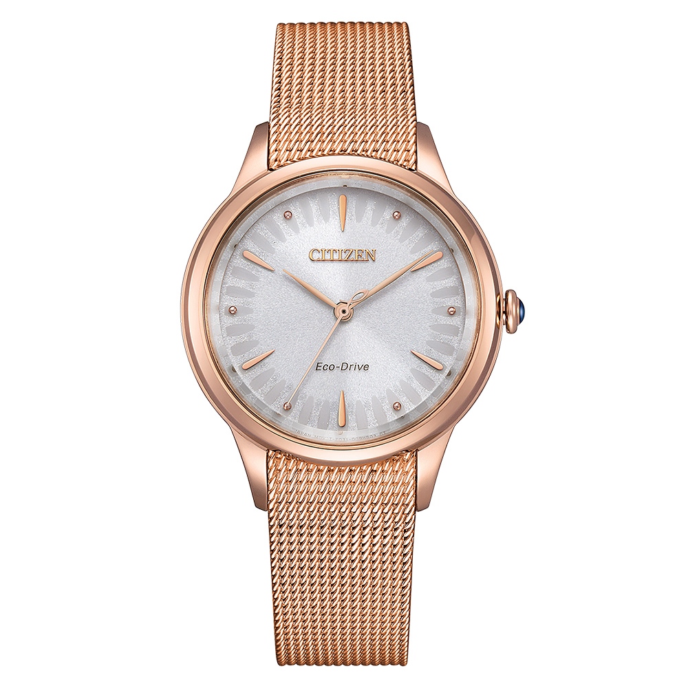 CITIZEN 星辰 L系列 非洲菊光動能米蘭帶女錶 EM1153-88A, , large
