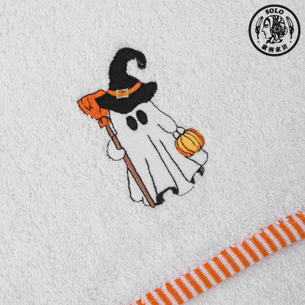 【SOLO Vintage】LCW Home 50x80cm Halloween Embroidery Towel 100% Cotton Super Absorbent Made in Turkey, , large