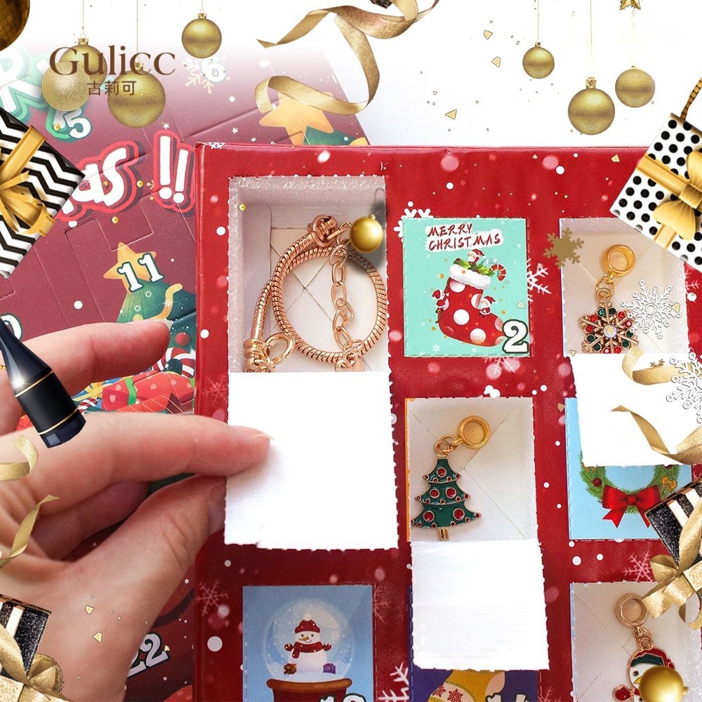 【Gulicc 】買一送一 DIY串珠手鍊 聖誕倒數盲盒手鍊, , large