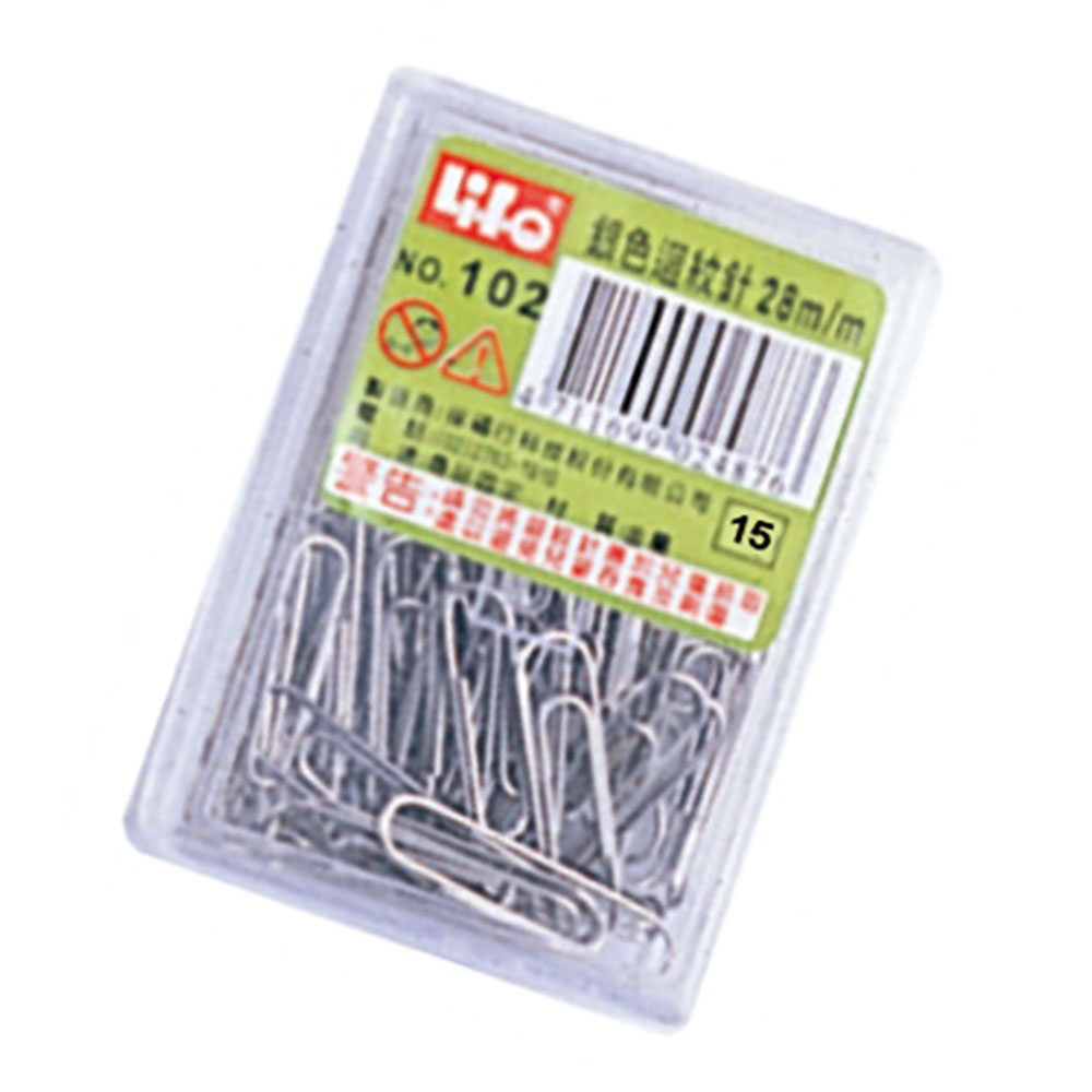 【 徠福 】銀色 28mm 迴紋針 70入/盒 NO.102