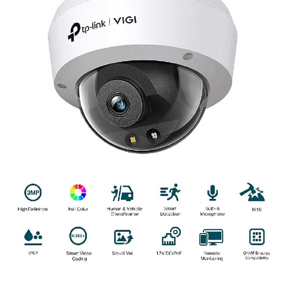 TP-LINK 昌運監視器組合 VIGI NVR1004H-4P 4路主機+VIGI C230 3MP全彩網路攝影機*4, , large