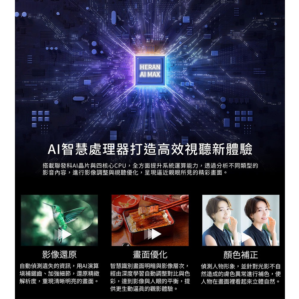 HERAN 禾聯 75型 4K GoogleTV 智慧液晶顯示器 HX-75MH550F, , large