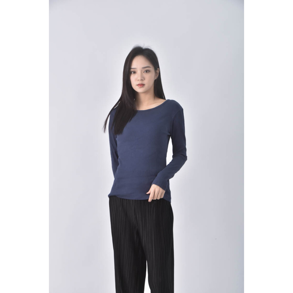 (XS（含）以下) 藍色長袖上衣二手衣, , large