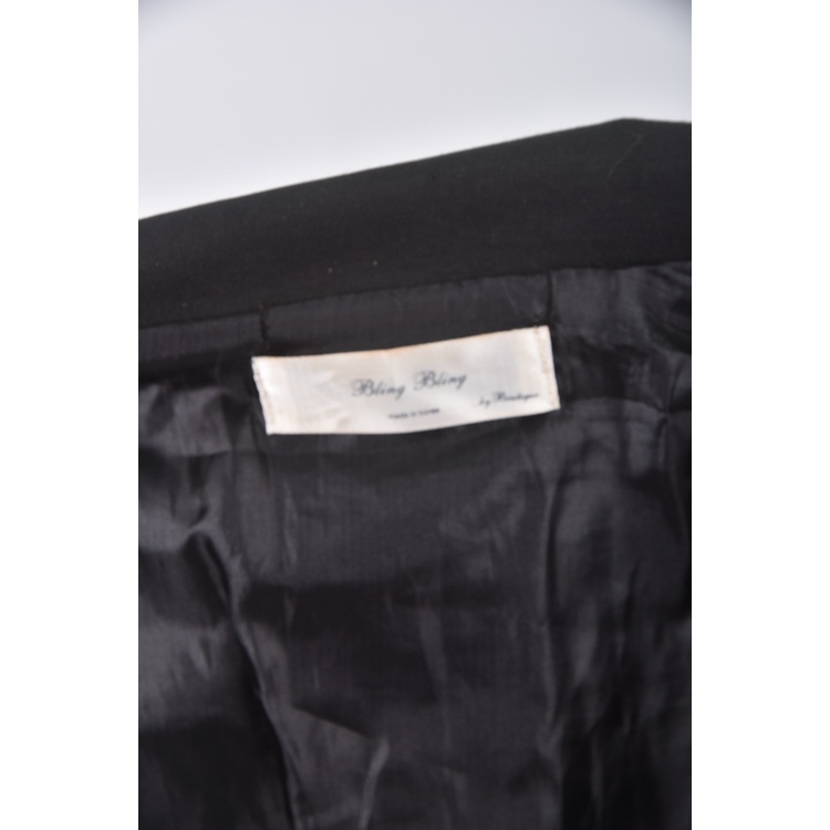 (S) blingbling韓牌質感黑色外套二手衣, , large