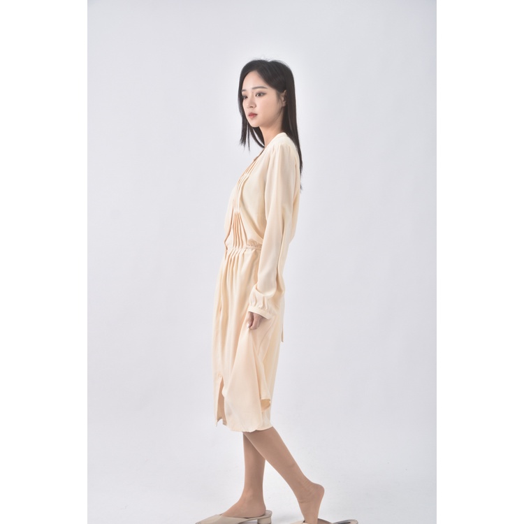 (L) bear two質感兩件式杏色洋裝二手衣, , large