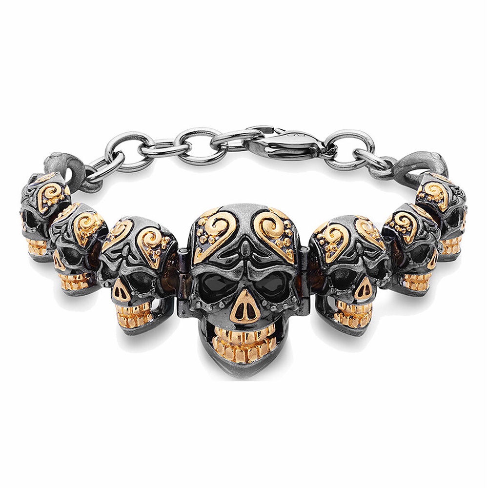 BOMBERG 炸彈錶 半金末日骷髏手環 (JW-BRCLT-SP.M35.6), , large