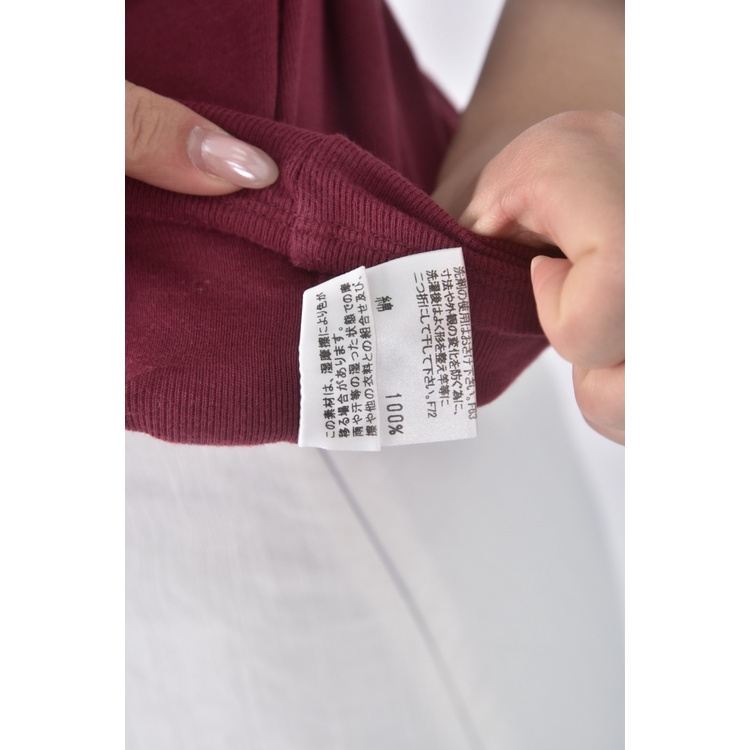 (S) burberry質感棉質純棉紅色上衣二手衣, , large