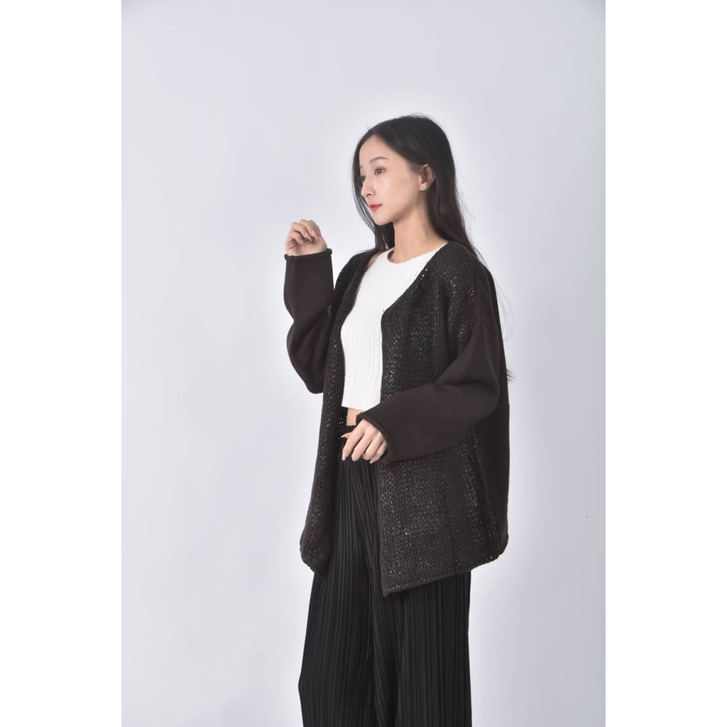 (L) liviana conti編織棕色罩衫二手衣, , large