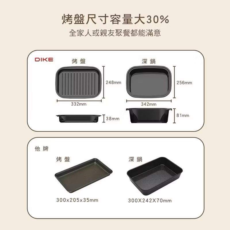 Multifunctional electric baking tray, , large