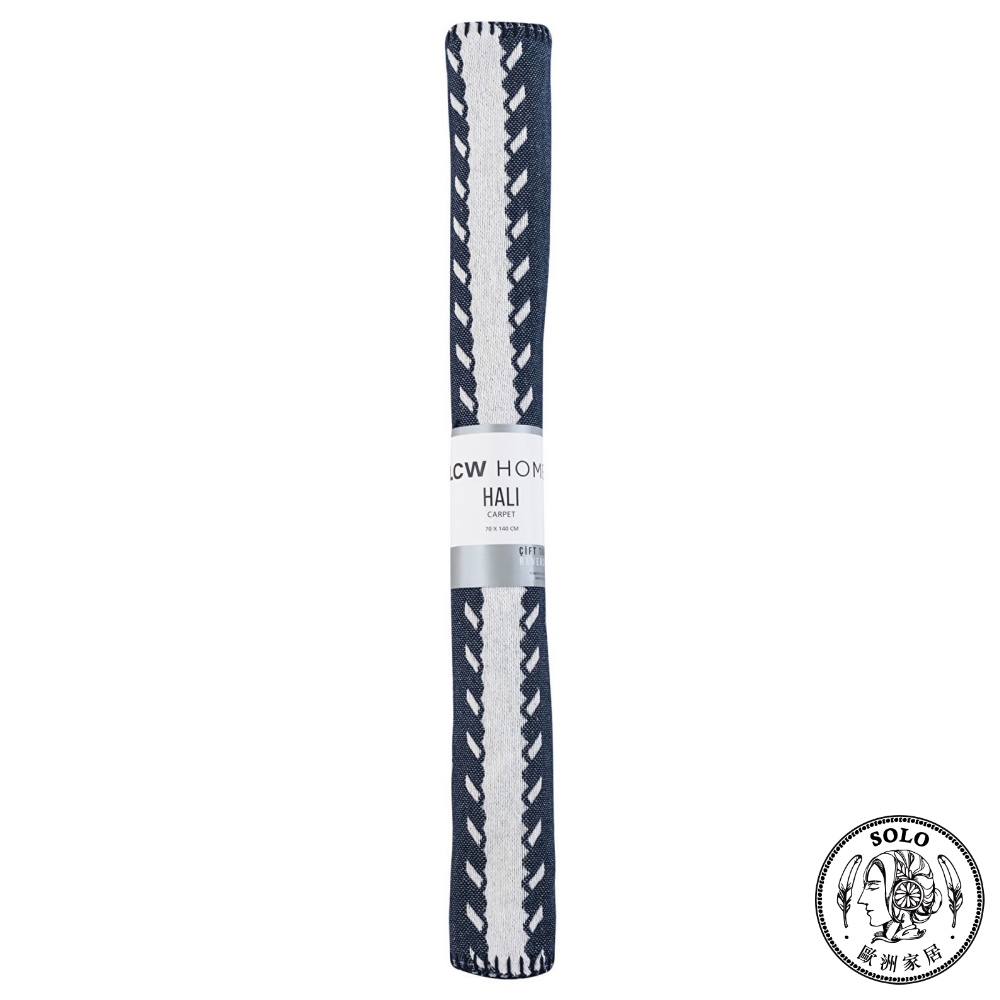 【SOLO歐洲家居】LCW Home 70x140CM 雙面條紋地毯 藍色, , large