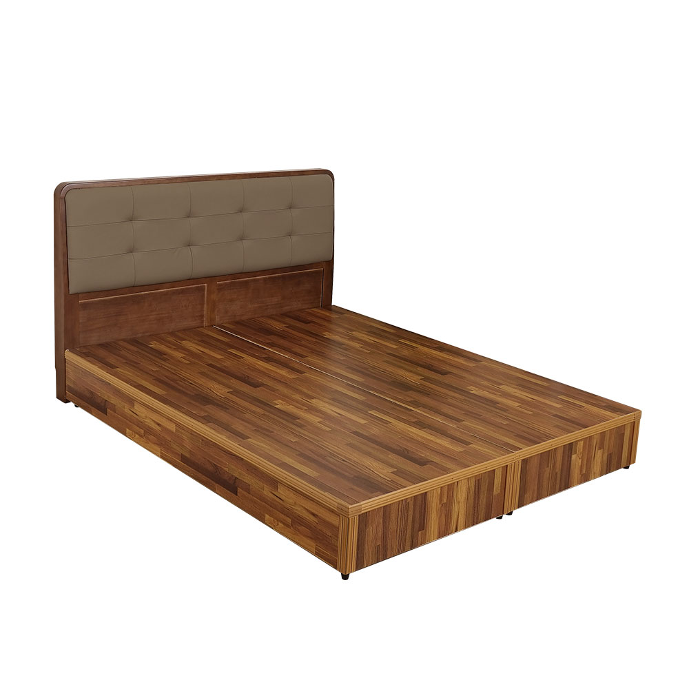 【Homelike】喜家居雙人5尺床台組-胡桃色(2531), , large