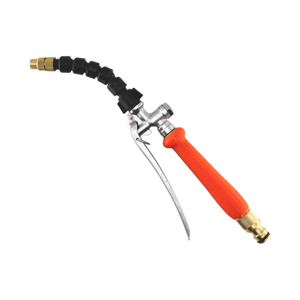 Orange spray gun handle + 360-degree omnidirectional rotatable spray gun head (black plastic), , large