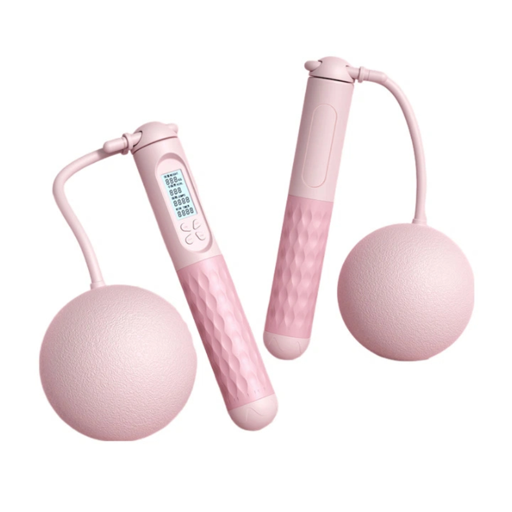 [A&R] Smart Counting Cordless Weighted Jump Rope - Large Ball Pink, , large