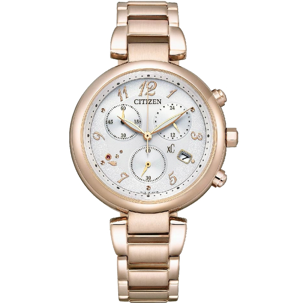 CITIZEN 星辰 XC Hebe田馥甄配戴款 台灣限定 情人節推薦 光動能計時女錶 FB1456-65B, , large