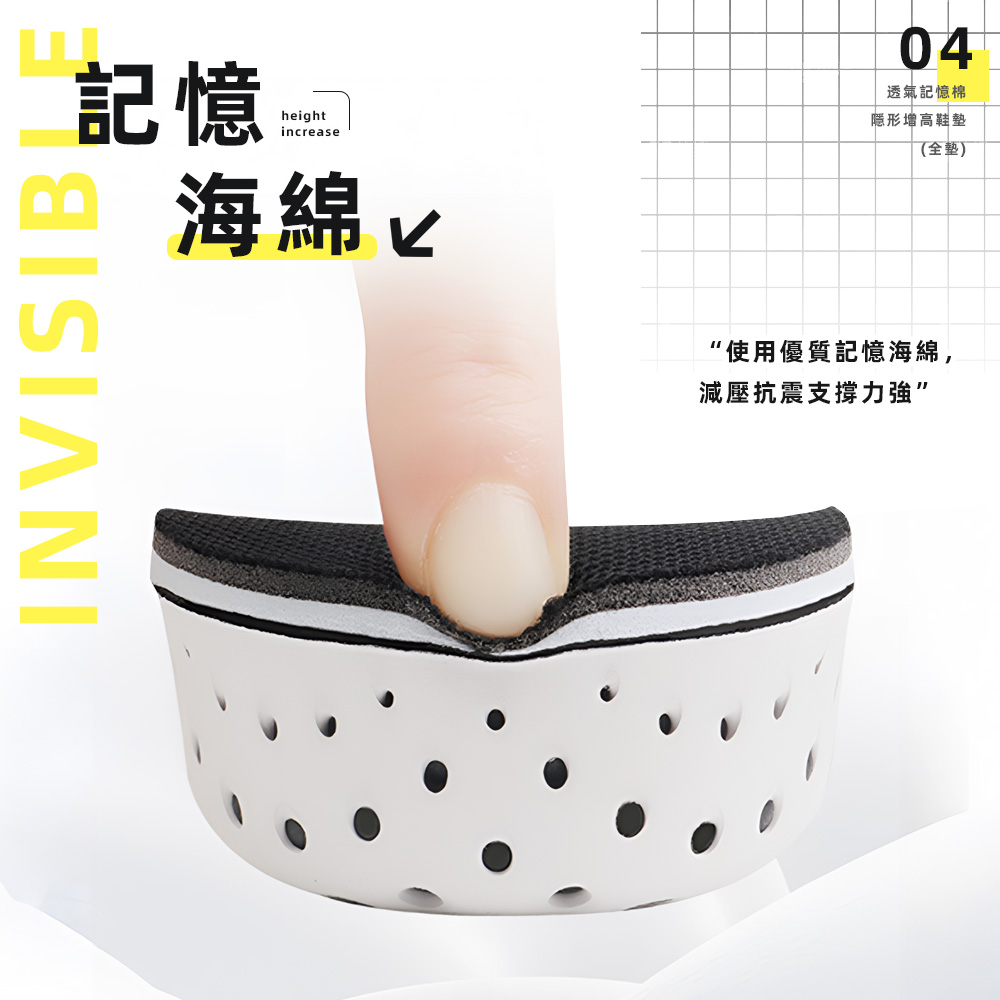【上手家居】隱形增高鞋墊-3.3cm(增高墊/氣墊鞋墊/減壓鞋墊/內增高/墊高鞋/後跟墊/內增高鞋墊), , large