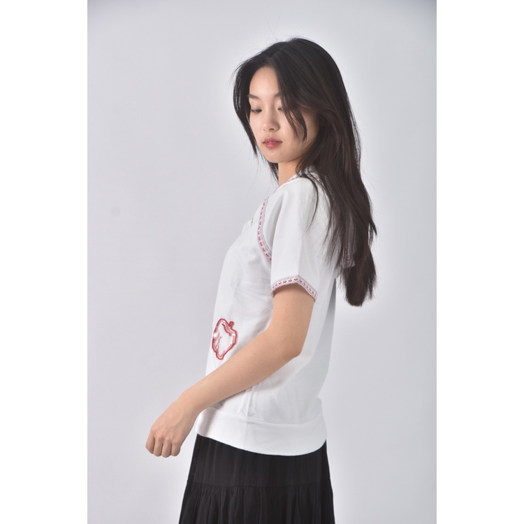 (S) anna sui質感連帽白色外套二手衣, , large