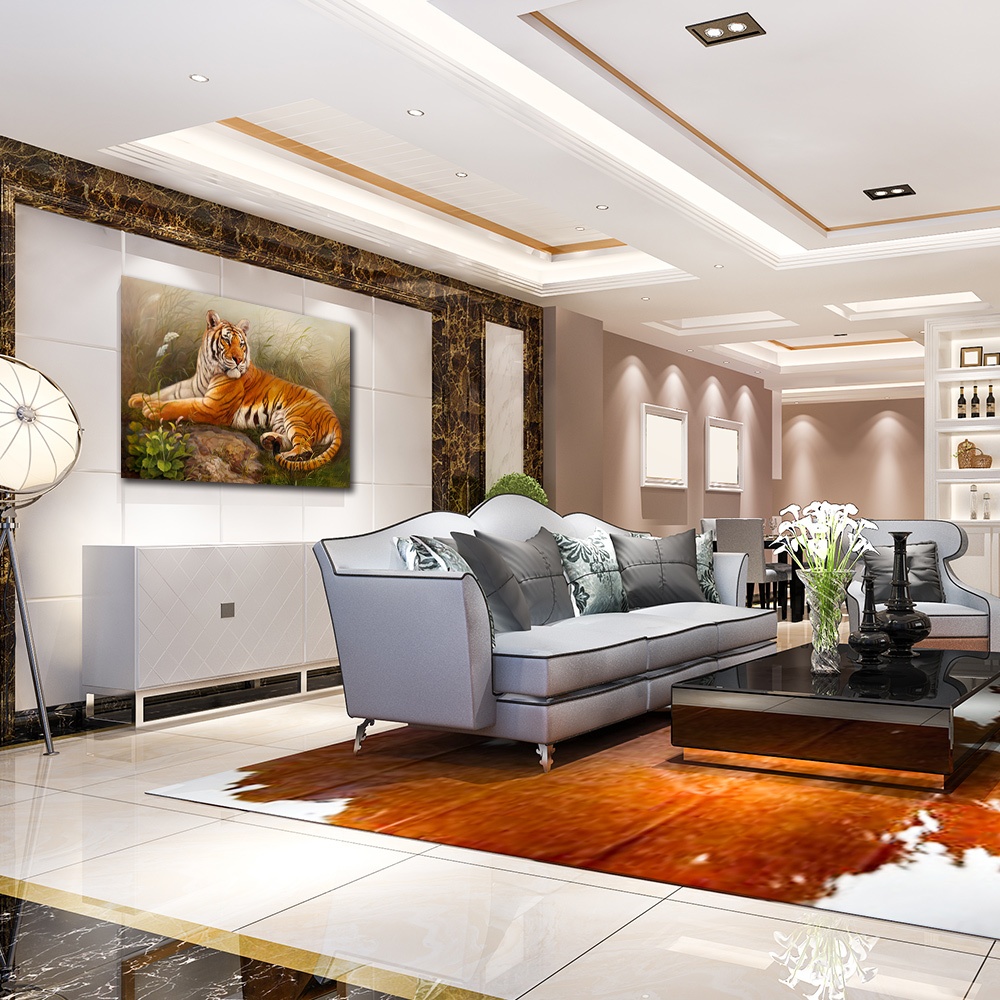 【御畫房】雄風萬里 國家一級畫師手繪油畫60&times;90cm(VF-68), , large