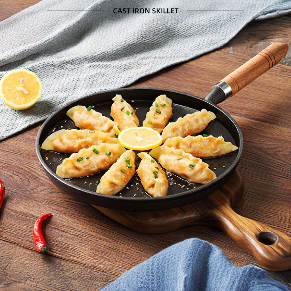 【上手家居】鑄鐵平底鍋 黑色(平底鍋/鑄鐵鍋/煎餅鍋/煎鍋/牛排鍋/烙餅鍋), , large