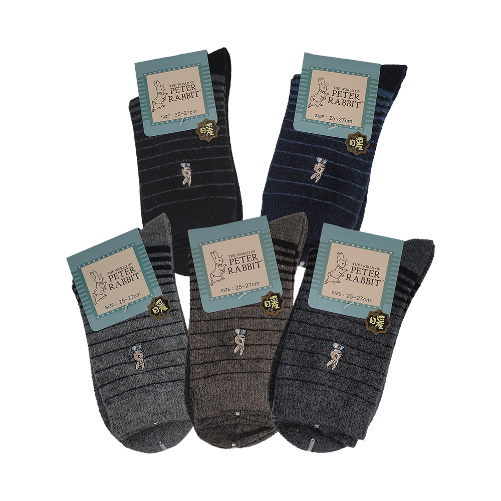 比得兔精鏽兔羊毛男襪-12雙, , large